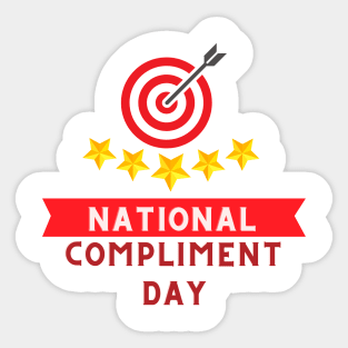 National Compliment Day spread positivity and kindness Sticker